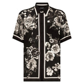 floral print silk shirt